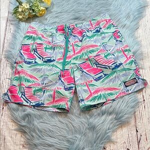 Vineyard Vines Pink and Blue Swim Trunks